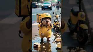 Poor Capybara lost delivery #capybara #cute #foryou #animals #funny #shorts #shortvideo