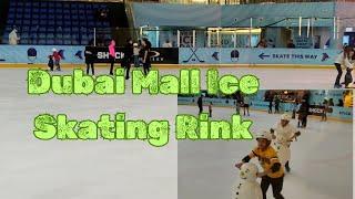 Dubai Mall Ice Rink/ indoor ice skating in the Desert!!/ Fun for visitors of all ages