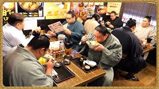 【三田製麺をすする力士】全部のせ特濃つけ麺・たまごかけ麺・唐揚げ・鯛だし塩つけ麺