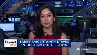 Companies look to shift production out of China to avoid tariffs
