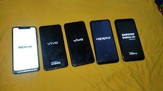 Nokia vs Vivo v9 vs v11 vs Samsung J6 vs Oppo F11 copy reboot speed test / Nokia, Vivo, Oppo booting