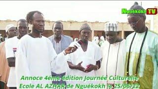 institut Al Hazar de Nguékokh annonce sa 4ème édition journée culturelle le 25 juin 2022