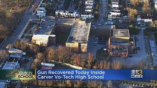 Students arrested after gun found at Carver Vocational-Technical High School in Baltimore