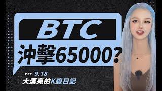 降息預期利好提前發酵，BTC將沖擊65000？丨9.18大漂亮的K線日記 丨