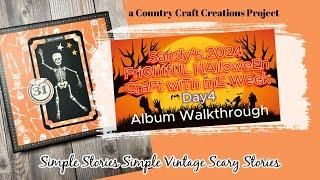 Halloween Week 2024 Craft With Me Day 4 WALKTHROUGH| Scary Story Album | Country Craft Creations