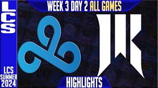 C9 vs SR Highlights ALL GAMES | LCS W3D2 Summer 2024 | Cloud9 vs Shopify Rebellion Week 3 Day 2