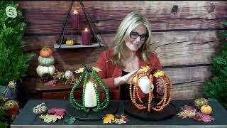 LightScapes Beaded Pumpkin or Gourd with Flameless Candle on QVC