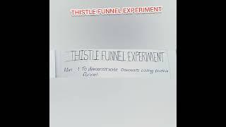 Thistle Funnel Experiment || Plus Two Botany Practical