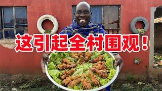 全村围观！非洲版炸鸡腿登场，都抢着吃啊，连保镖都懵了，太香了