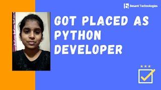 Besant Technologies No 1 Placement  Institute - Vandhan Got Placed as Python Developer - Reviews