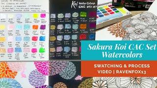 Sakura Koi CAC (Creative Art Color) Watercolor Set Swatching and Demo | Ravenfox13