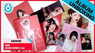 [UNBOXING] MINNIE((G)-IDLE) 1st Mini Album [HER] 2035C(RED) Ver.