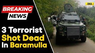 Jammu Kashmir: 3 Terrorists Killed In Baramulla Encounter Ahead Of PM Modi's Doda Rally | J&K News