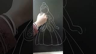 Step by step Easy Cinderella Drawing || Easy Cinderella Drawing  #shorts #art #drawing