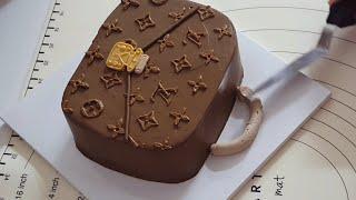 처음이자 마지막..루이비통 케이크🪄 레터링케이크 만들기 satisfying cake decorating video/louis vuitton cake/lv pochette metis