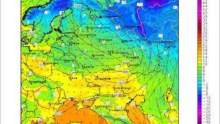 Анимированный прогноз температуры и осадков от 19.10.20