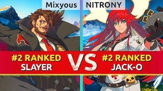 GGST ▰ Mixyous (#2 Ranked Slayer) vs NITRONY (#2 Ranked Jack-O). High Level Gameplay