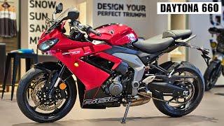 2024 Triumph Daytona 660 Detailed Walkaround | Price & Colors | Is It Better Than Honda CBR650R ??