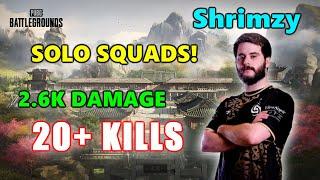 Soniqs Shrimzy - 20+ KILLS (2.6K Damage) - SOLO SQUADS! - PUBG