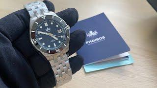 REVIEW - Men's silver Phoibos watch with steel strap Wave Master 200M - PY053IN Automatic 39.5MM