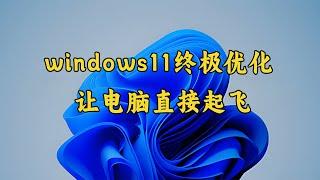 win11系统终极优化，全套做完提速200%，让你的电脑直接起飞！