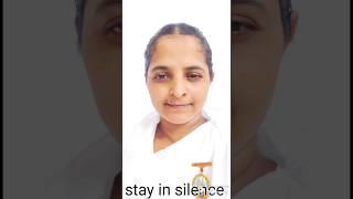 stay in silence# motivational speech English#sister B K Shivamani