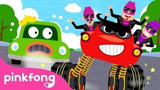 Road Rebels! | Police Cars Series | Monster Trucks conquered the road! | Pinkfong Songs for Kids