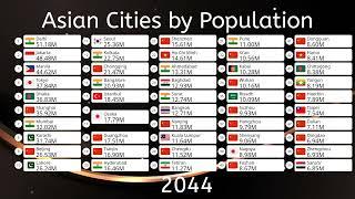 Top 50 Largest Asian Cities by Population (1950-2100)