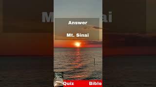 Bible Trivia Questions and Answers.  (Daily Bible Quiz)