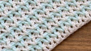 How to- Crochet V stitch blanket/ beginners blanket