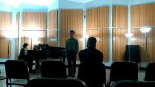 Spencer McGowan, recital 2015- singing Lydia