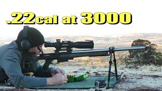 22cal at 3000 yards....    FYI this is not 22LR