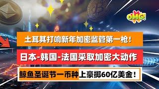 土耳其收紧加密货币反洗钱规则打响新年加密监管第一枪！日本-韩国-法国采取加密大动作！鲸鱼更加忙碌圣诞节当天在一个币种上豪掷60亿美金！｜未来之声HuanTV