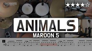 [Lv.15] Animals - Maroon 5  () Pop Drum Cover (Score, Lessons, Tutorial) | DRUMMATE