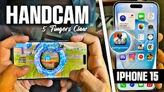 Iphone 15 Pubg Test | Iphone 15 Handcam  | 5 Fingers Claw Handcam Pubg & BGMI