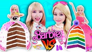 지니와 보니의 바비공주 케이크 만들기 챌린지! Barbie cake Challenge