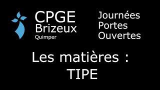 JPO CPGE Brizeux - TIPE