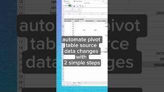 Automate Pivot Table Source Data Changes #excel #pivottable