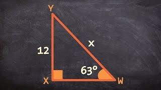 Using the sine function to find the missing length of the hypotenuse