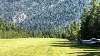 PC-12 Landing at Johnson Creek - outside view