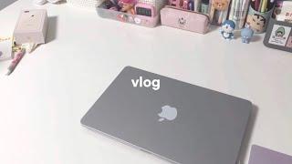 SUB) 집순이 VLOG | 맥북(?!) 꾸미고 새로 산 의자 조립하는 일상