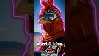 Desert Rooster Run: Red Knitted Motorcycle Helmet Adventure #shorts