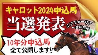 【一口馬主】キャロットクラブ2024結果発表！10年分の申込馬公開します！