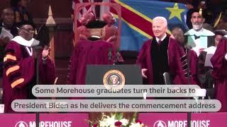 Students turn backs to Biden at Morehouse commencement | REUTERS