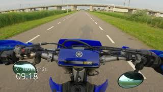 Yamaha WR450F Supermoto | 0-100 and TOPSPEED