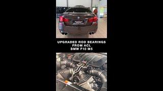 BMW F10 M5 V8 twin turbo S63 engine upgraded with ACL rod bearings at Schmiedmann