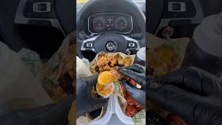 Wingstop feast in my car  #asmr #food #mukbang