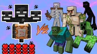 Wither Boss Vs. Mutant Monsters in Minecraft