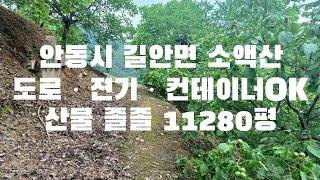 [안동소액산]안동 길안면 임야매매ㆍ안동소액산ㆍ안동힐링산11280평ㆍ도로ㆍ전기ㆍ농막가능ㆍ임업후계자추천