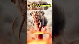 Fighting and Amazing Combination of Cat and Elephant  | #youtubeshorts #trending